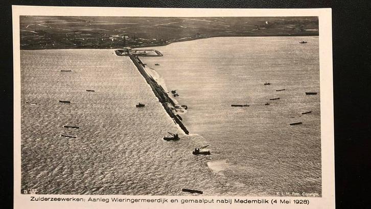 Medemblik Wieringermeer  4 mei 1928  KLM Luchtfoto, Verzamelen, Ansichtkaarten | Nederland, Ophalen of Verzenden