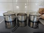 BK Gastronome pannenset 3-delig, Huis en Inrichting, Keuken | Potten en Pannen, Ophalen, Gebruikt, Rvs, Pannenset