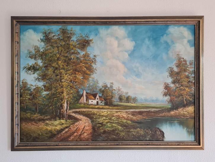 Henner Knauf Landschap Schilderij, Antiek en Kunst, Kunst | Schilderijen | Klassiek, Ophalen