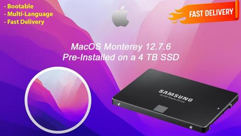 macOS Monterey 12.7.6 VoorGeïnstalleerde SSD 4 TB OS X OSX, Computers en Software, Besturingssoftware, Nieuw, MacOS, Ophalen of Verzenden