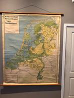 Schoolkaart van Nederland, Antiek en Kunst, Ophalen of Verzenden, Aardrijkskunde