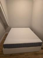 IKEA Nordli Bed & Valevag Matras 160x200 - Zo Goed Als Nieuw, Ophalen, Wit, Tweepersoons, Zo goed als nieuw