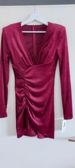 fluwelen rode korte jurkje, Nieuw, Boven de knie, Rood, Ophalen