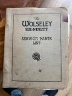 Wolsely Six-Ninety Onderdelenlijst - Zeldzaam!, Ophalen of Verzenden, Gebruikt