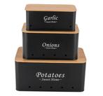 3-delige Bewaardozen Aardappels, Uien & Knoflook, Huis en Inrichting, Sweet Home, ....., ........, Nieuw