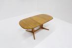 Vintage deense ovalen uitschuifbare eettafel tafel massief h, Ophalen, Gebruikt, 50 tot 100 cm, Vijf personen of meer
