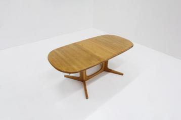 Vintage deense ovalen uitschuifbare eettafel tafel massief h beschikbaar voor biedingen