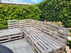 pallet lounge bank met wielen ZONDER kussens, Ophalen, Gebruikt, Hout