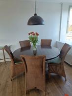 Houten Eettafel - 140 cm doorsnede, Ophalen, Rond, 100 tot 150 cm, 100 tot 150 cm