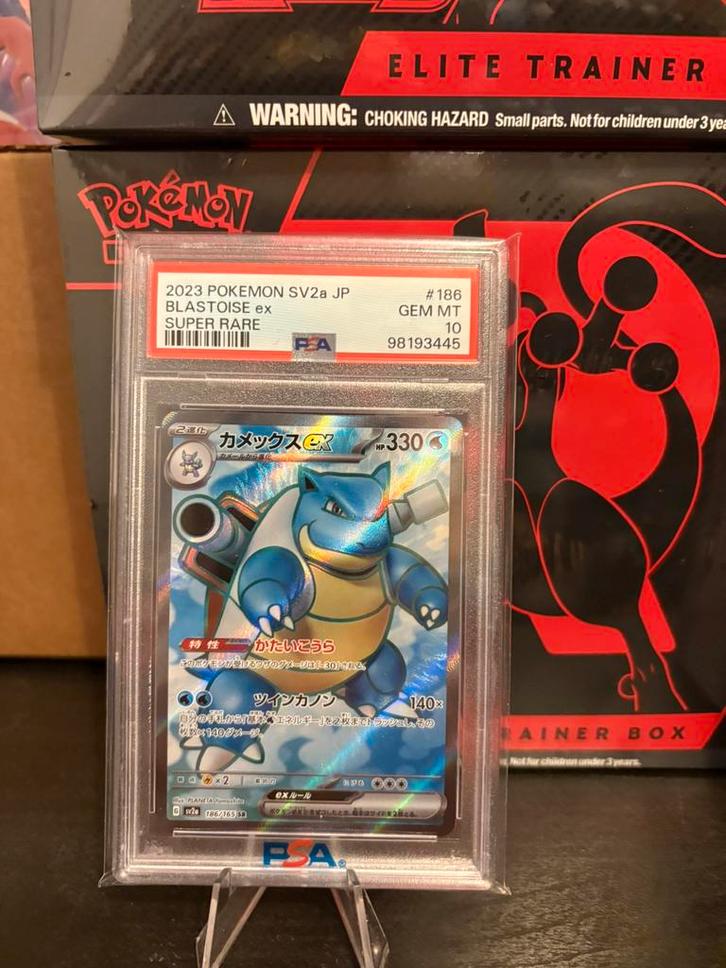 Blastoise PSA 10 - 151 Japanese, Hobby en Vrije tijd, Verzamelkaartspellen | Pokémon, Zo goed als nieuw, Ophalen of Verzenden
