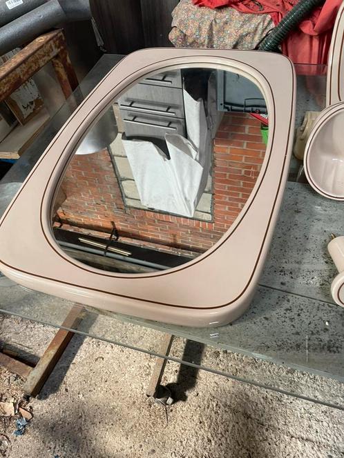 Retro vintage jaren 70 sanitair. Beige keramiek, Doe-het-zelf en Verbouw, Sanitair, Gebruikt, Toilet, Steen, Ophalen