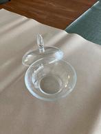 Glazen schaal met deksel. Bonbon- schaaltje, Schaal, Rond, Ophalen of Verzenden, Glas
