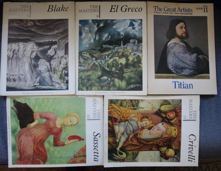 5x kunstpublicaties The masters, o.a. Blake, Titian, El Crec, Boeken, Kunst en Cultuur | Beeldend, Gelezen, Schilder- en Tekenkunst