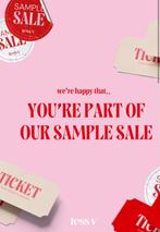 2 tickets voor de Tess v sample sale vrijdag 27 juni 17.30, Ophalen, Zo goed als nieuw