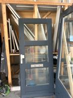 Hardhouten Voordeur Buitendeur met Dubbel Glas - Nette Staat, Gebruikt, 80 tot 100 cm, Ophalen of Verzenden, Buitendeur