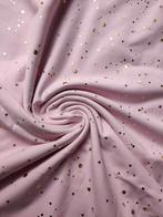 Dots tricot katoen foil gold light pink, 120 cm of meer, Nieuw, Ophalen of Verzenden, Katoen