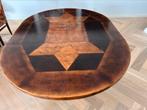 Art deco antieke uitschuif tafel op 1 poot, Ophalen