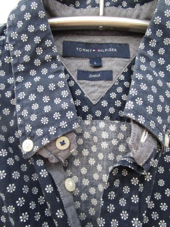 Modern Tommy Hilfiger stretch overhemd maat L, valt als M, Kleding | Heren, Overhemden, Zo goed als nieuw, Halswijdte 39/40 (M)