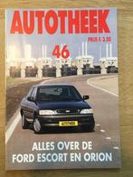 Autofolder/Brochure Autotheek Ford Escort en Orion 1992, Auto diversen, Handleidingen en Instructieboekjes, Ophalen of Verzenden