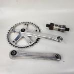 Single speed crankstel Shimano met trapas, Crankstel of Pedalen, Gebruikt, Shimano, Racefiets
