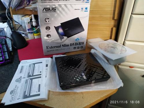 ASUS SDRW-08D2S-U Lite optische drive, Computers en Software, Optische drives, Nieuw, Extern, Cd, Dvd, Ophalen of Verzenden