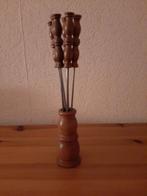 LUXE HOUTEN FONDUE  HOUDER MET VORKEN, Ophalen of Verzenden, Nieuw, Hout
