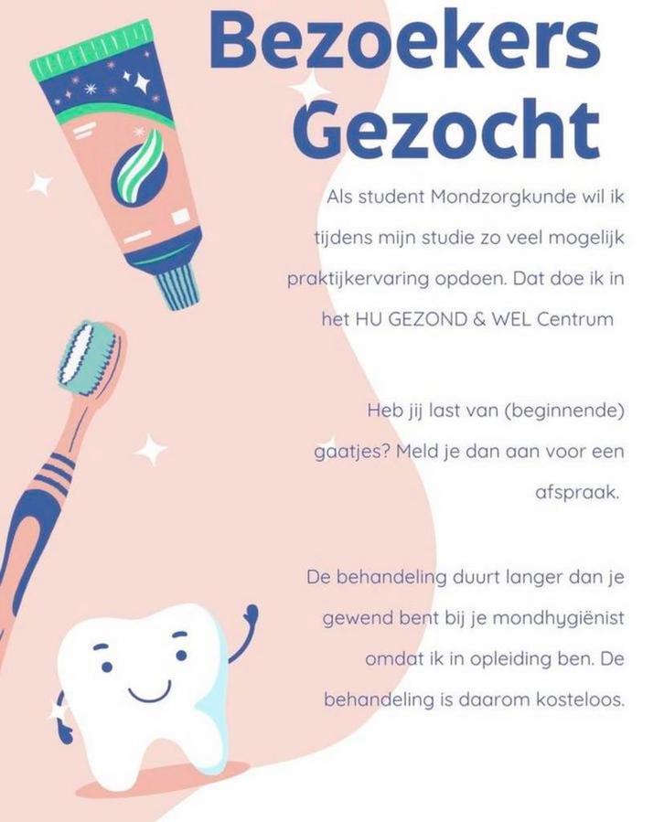 Kosteloze tandarts behandeling, Vacatures, Vacatures | Gezondheidszorg, Vanaf 10 jaar, Overige vormen, 33 - 40 uur