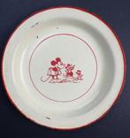 Disney Mickey Mouse emaille bord 1930/40 NEERLANDIA, Verzenden, Mickey Mouse, Gebruikt, Servies