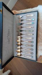 Gebaksvorkjes en Lepeltjes in Kist GERO ZILVER, Antiek en Kunst, Ophalen of Verzenden