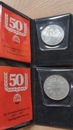 2x Zilveren Twintig Gulden Gedenkmunt 1977, Postzegels en Munten, Munten | Nederland, Ophalen of Verzenden
