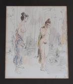 Naaktmodellen. Expressionistisch. Pentekening/aquarel. 41/51, Antiek en Kunst, Kunst | Schilderijen | Klassiek, Ophalen