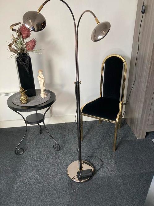 Vloerlamp met 2 lampen & dimmer, Huis en Inrichting, Lampen | Vloerlampen, Gebruikt, 150 tot 200 cm, Metaal, Ophalen