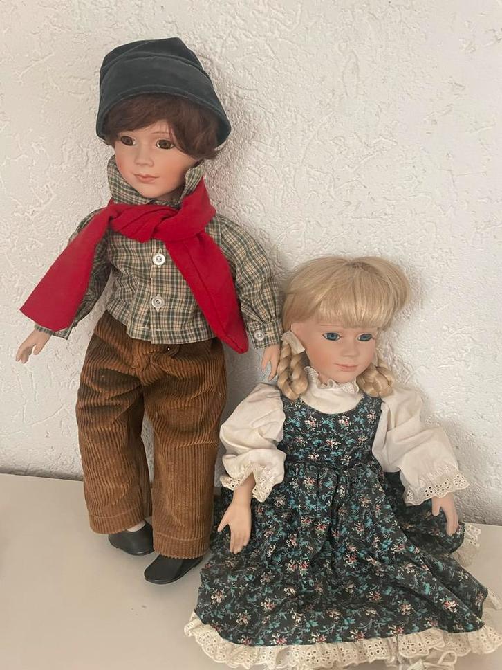 Vintage Porseleinen Poppen Set, Kinderen en Baby's, Speelgoed | Poppen, Gebruikt, Overige typen, Ophalen of Verzenden