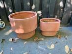 Terracotta kleur Bloempotten - Rond & Ovaal - Buiten, Tuin en Terras, Bloempotten, Ophalen, Kunststof, Gebruikt, 40 cm of meer