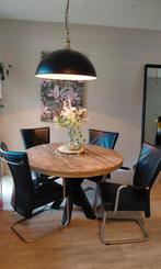 Steigerhouten Ronde Tafel, Huis en Inrichting, Tafels | Eettafels, Rond, Ophalen of Verzenden, Zo goed als nieuw, Vier personen