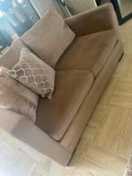 2 zits Eric  kuster stijl bankje taupe velours, Huis en Inrichting, Ophalen, 150 tot 200 cm, Tweepersoons, 75 tot 100 cm