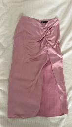 ZARA roze silk rok maat m 1 keer gedragen, Verzenden, Nieuw, Roze, Boven de knie