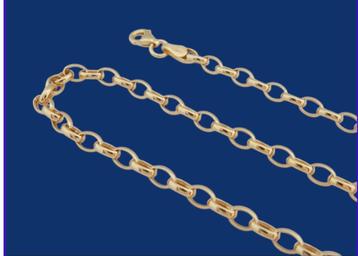 Lange 14 karaat Gouden Ketting in Jasseronschakel beschikbaar voor biedingen