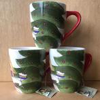 Vintage mok met kerstboom (3x) - Jet by ter Steege - NIEUW, Huis en Inrichting, Keuken | Servies, Keramiek, Ophalen of Verzenden