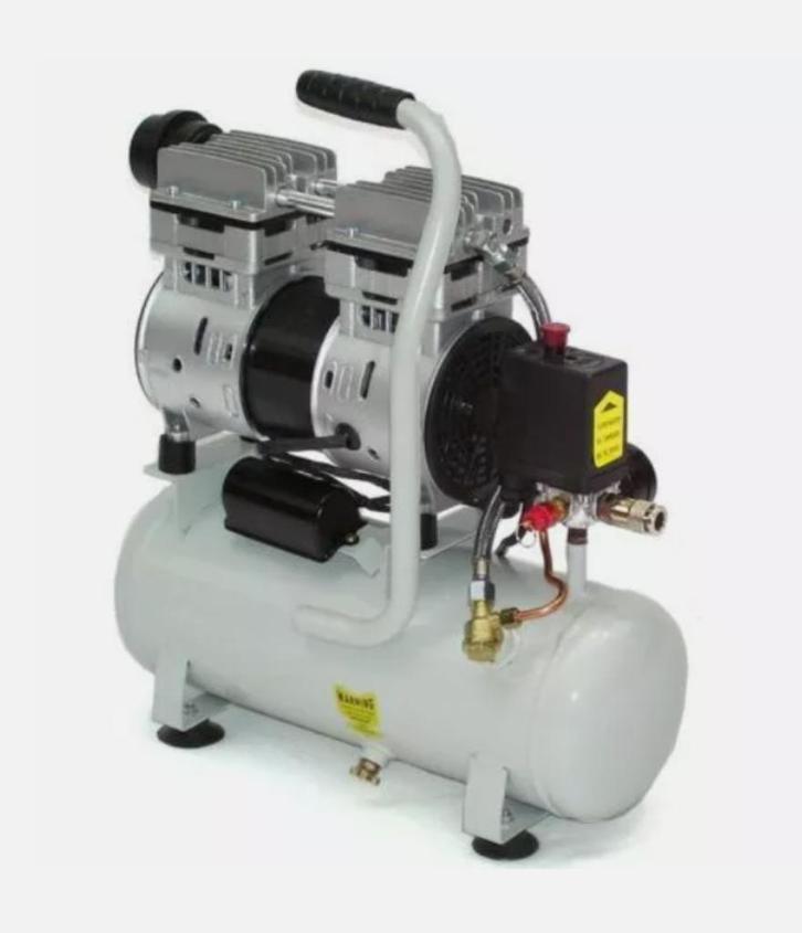 stille onderhoudsvrije 2 cili. compressor 59dB 230V 8 bar , Doe-het-zelf en Verbouw, Compressors, Nieuw, 6 tot 10 bar, Minder dan 25 liter