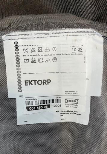 Ikea Ektorp hoes 2-zits bank grijs/antraciet - afbeelding 3