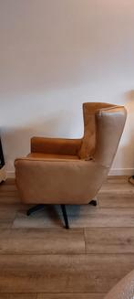 Comfortabele leren draaistoel, Huis en Inrichting, Fauteuils, Ophalen of Verzenden, 75 tot 100 cm, 50 tot 75 cm