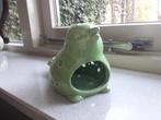 Leuk groen aardewerk Vogeltje voor waxinelichtje., Ophalen of Verzenden, Zo goed als nieuw, Dier