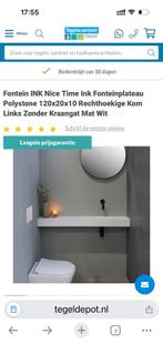 INK Nice Time Fonteinplateau 120x20x10, Huis en Inrichting, Badkamer | Badkamermeubels, 100 tot 150 cm, Nieuw, Ophalen of Verzenden