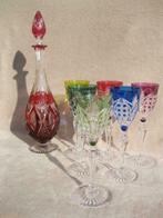 Zes 21,5cm hoge Saarlouis glazen Val Saint Lambert., Antiek en Kunst, Ophalen