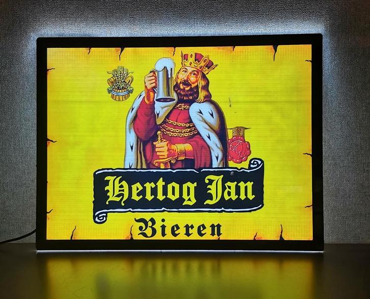 Mooie HERTOG JAN reclameverlichting lichtbak, Verzamelen, Biermerken, Ophalen of Verzenden