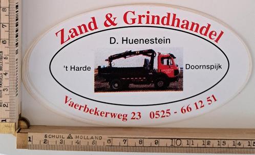 Vintage sticker Vrachtauto vrachtwagen zand en grindhandel, Verzamelen, Stickers, Zo goed als nieuw, Overige typen, Ophalen of Verzenden