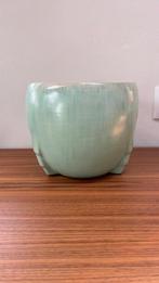 Art deco mintgroene bloempot, Antiek en Kunst, Ophalen of Verzenden
