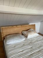 tweepersoons bed, Ophalen, Gebruikt, Beige, Tweepersoons