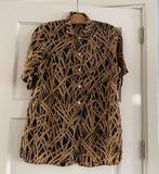 Luxe vintage blouse merk Tru met safari print, Kleding | Dames, Blouses en Tunieken, Ophalen of Verzenden, Zo goed als nieuw